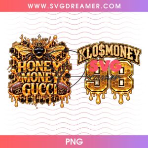 Honey Money Gucci Football PNG Design