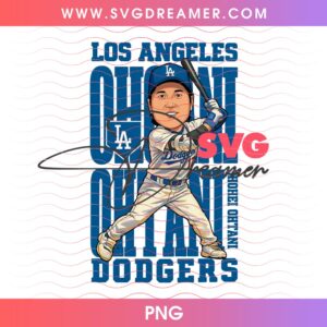 LA Dodgers Shohei Ohtani PNG Shirt Design, Los Angeles Baseball Champions 2026 PNG File