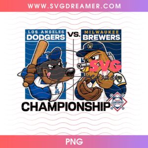 Los Angeles Dodgers Vs Milwaukee Brewers Championship PNG, Dodgers Vs Brewers 2026 NLCS PNG