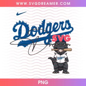 Los Angeles Dodgers X Godzilla Design PNG, LA Dodgers NLCS 2026 Shirt Design PNG