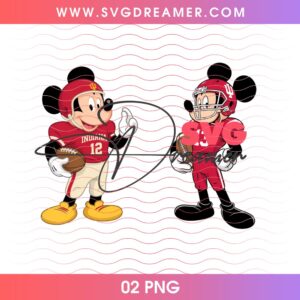 Mickey Mouse Indiana Hoosiers Football PNG