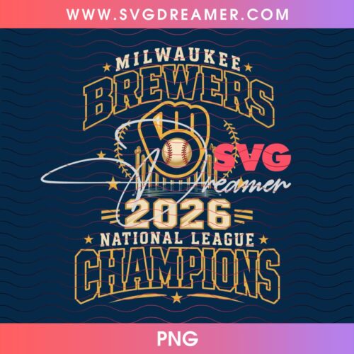 Milwaukee Brewers 2026 PNG, National League Champions 2026 Brewers PNG Shirt Design
