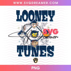 Milwaukee Brewers Looney Tunes PNG, Brewers Cartoon Shirt Design PNG, MLB Milwaukee Brewers Champions 2026 PNG