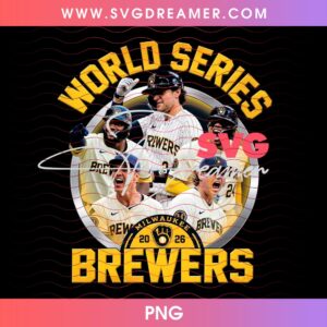 Milwaukee Brewers National League Champions 2026 PNG, Brewers Baseball Shirt Design PNG, MLB Milwaukee Brewers Champs PNG 2