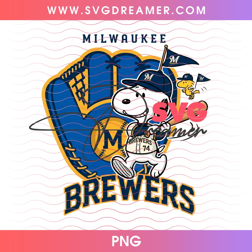 Milwaukee Brewers Snoopy PNG Design, Peanuts Brewers Baseball Logo PNG 1 Milwaukee Brewers Snoopy PNG Design, Peanuts Brewers Baseball Logo PNG