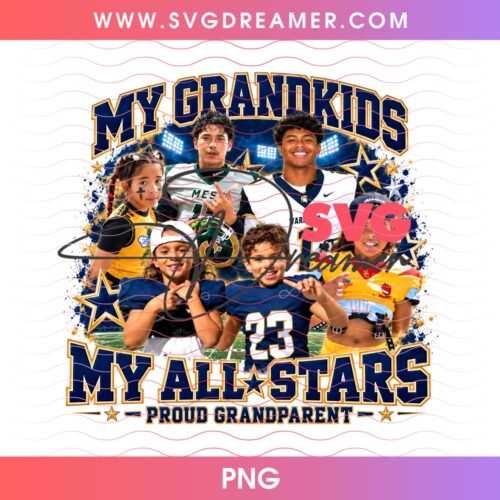 My Grandkids My All Stars PNG Halftone