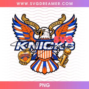 New York Knicks Champions Eagles Design PNG