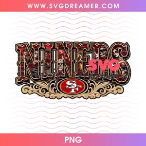Niners Logo Chicano Skull PNG