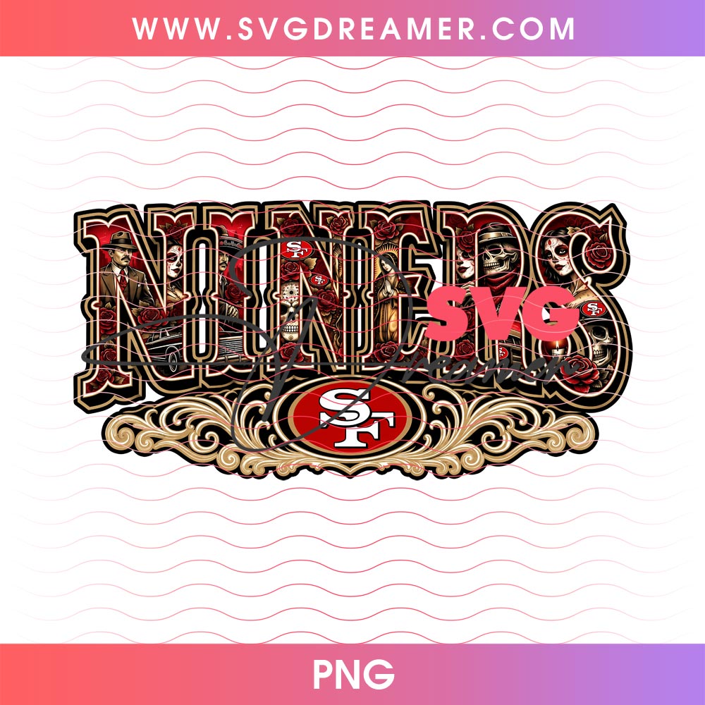 Niners Logo Chicano Skull PNG 1 Niners Logo Chicano Skull PNG