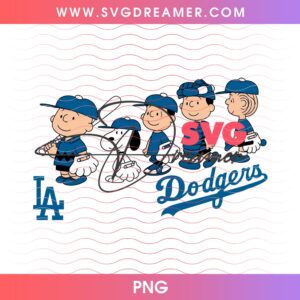 Peanuts Friends LA Dodgers Shirt Design PNG, Los Angeles Dodgers Snoopy And Friends PNG