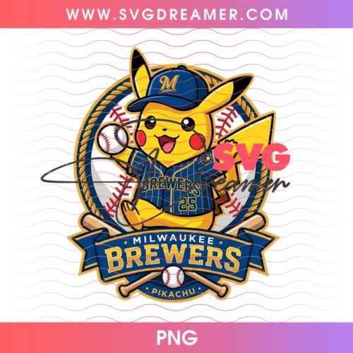 Pikachu Brewers PNG, Pokemon Milwaukee Baseball Logo PNG, Brewers 2026 Champs PNG 2 Pikachu Brewers PNG, Pokemon Milwaukee Baseball Logo PNG, Brewers 2026 Champs PNG