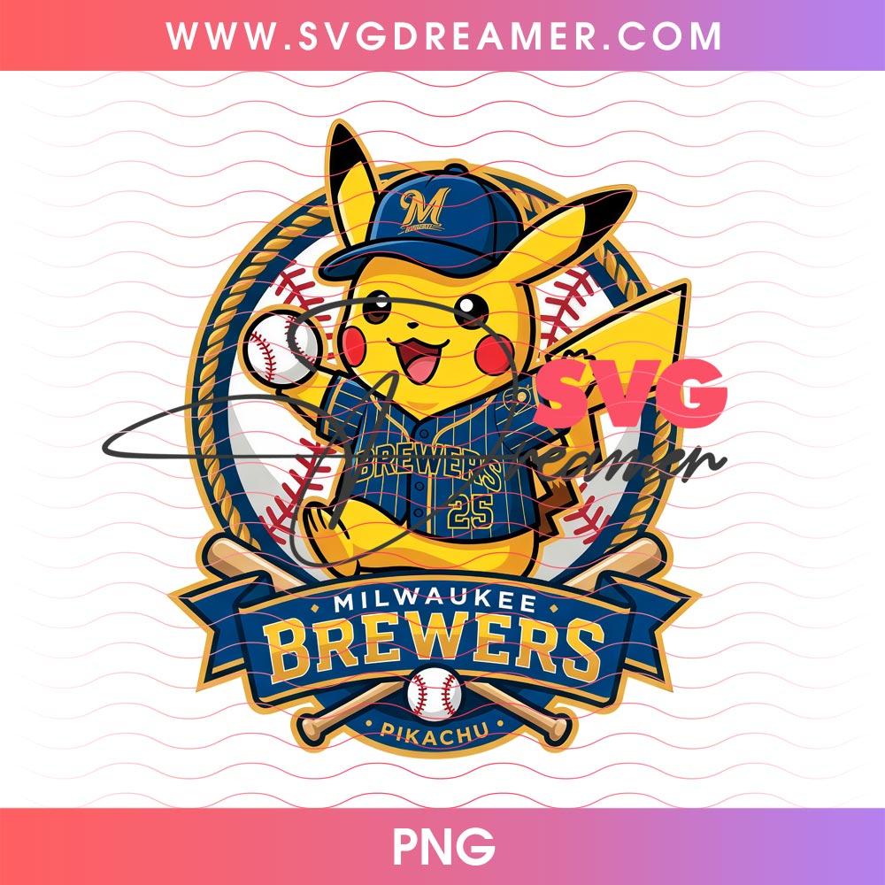 Pikachu Brewers PNG, Pokemon Milwaukee Baseball Logo PNG, Brewers 2026 Champs PNG 1 Pikachu Brewers PNG, Pokemon Milwaukee Baseball Logo PNG, Brewers 2026 Champs PNG