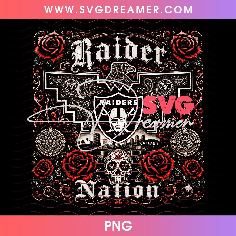 Raiders Nation Chicano Skull PNG 2 Raiders Nation Chicano Skull PNG
