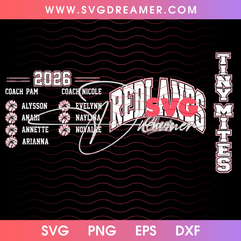 Redlands Cheer SVG PNG Files 1 Redlands Cheer SVG PNG Files