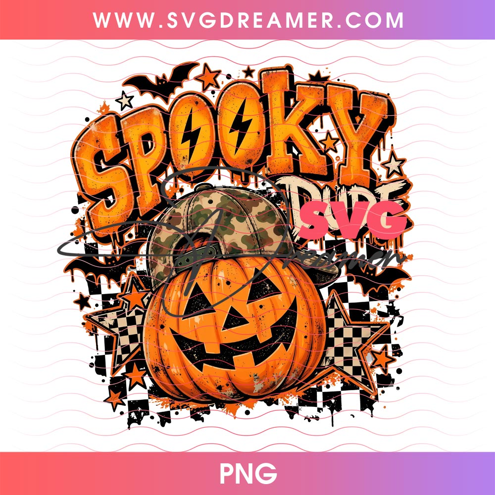 Spooky Dude Halloween PNG, Pumpkin with Camo Hat Sublimation Design 2 Spooky Dude Halloween PNG, Pumpkin with Camo Hat Sublimation Design