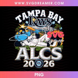 Tampa Bay Rays ALCS 2026 PNG Design, TB Rays Mascot PNG File, Rays Baseball Champions 2026 PNG