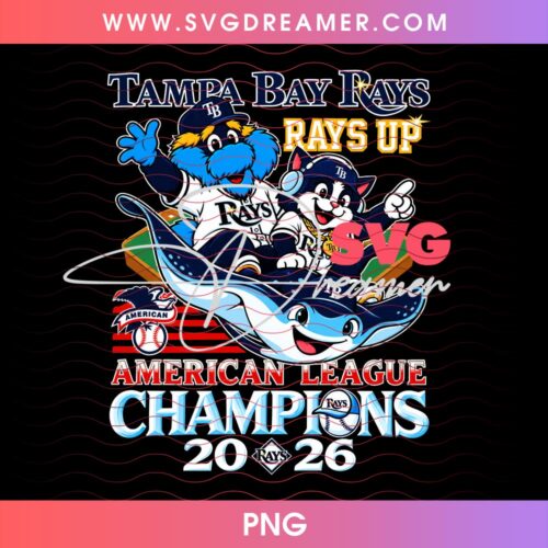 Tampa Bay Rays America League Champions 2026 PNG, TB Rays Mascot Design PNG