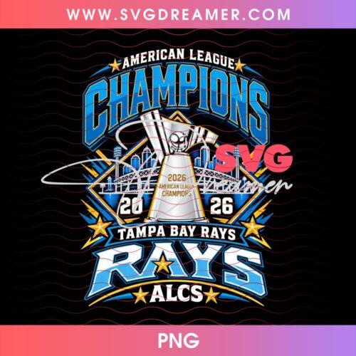 Tampa Bay Rays Champions 2026 PNG Design, American League ALCS Champs 2026 TB Rays PNG