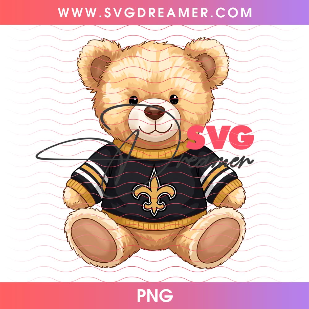 Teddy Bear New Orlean Saints Football PNG 2 Teddy Bear New Orlean Saints Football PNG