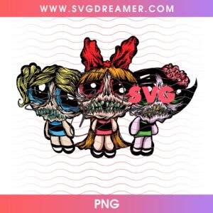 The PowerPuff Girls Zombie PNG, Halloween Cartoon Characters PNG