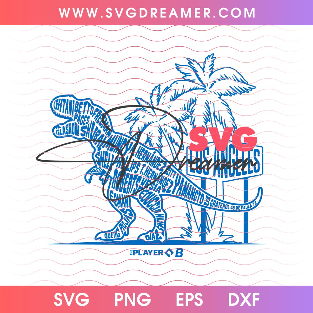 Tyrannosaurus Rex LA Dodgers Typography SVG PNG, Los Angeles Baseball Team Dinosaur SVG PNG 1 Tyrannosaurus Rex LA Dodgers Typography SVG PNG, Los Angeles Baseball Team Dinosaur SVG PNG 2