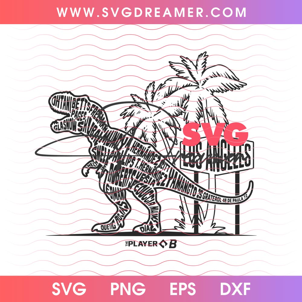 Tyrannosaurus Rex LA Dodgers Typography SVG PNG, Los Angeles Baseball Team Dinosaur SVG PNG 2 Tyrannosaurus Rex LA Dodgers Typography SVG PNG, Los Angeles Baseball Team Dinosaur SVG PNG