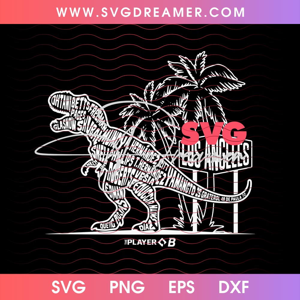 Tyrannosaurus Rex LA Dodgers Typography SVG PNG, Los Angeles Baseball Team Dinosaur SVG PNG 3 Tyrannosaurus Rex LA Dodgers Typography SVG PNG Los Angeles Baseball Team Dinosaur SVG PNG 3