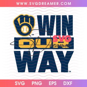 Win Our Way Milwaukee Brewers SVG PNG Files, Brewers NLCS 2026 Championship SVG PNG