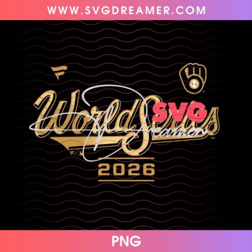 World Series 2026 Brewers Official Design PNG, Milwaukee Baseball Champions 2026 PNG File