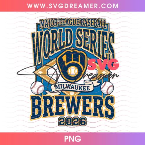 World Series Brewers PNG, Milwaukee Baseball Champions 2026 PNG, Milwaukee Brewers MLB Champs PNG