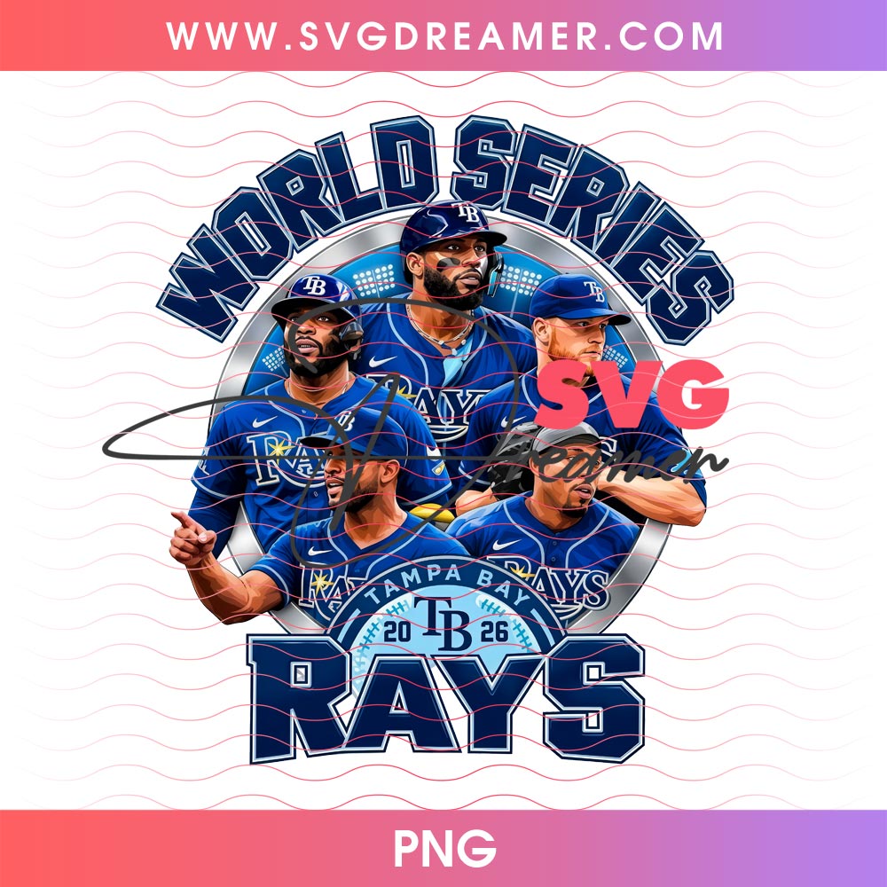 World Series Rays PNG, Tampa Bay Rays Baseball Champions 2026 PNG Design 1 World Series Rays PNG, Tampa Bay Rays Baseball Champions 2026 PNG Design