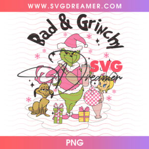 Bad And Grinchy Pink Outfit Tumbler Max Png PNG