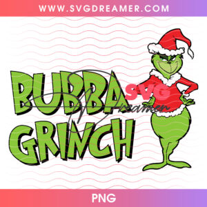 Bubba Grinch Cute Green Christmas Character Png PNG