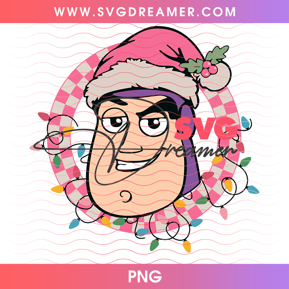 Buzz Lightyear Pink Checkered Wreath Christmas PNG, Toy Story Buzz Lightyear Holiday PNG Shirt Design 2 Buzz Lightyear Pink Checkered Wreath Christmas PNG, Toy Story Buzz Lightyear Holiday PNG Shirt Design