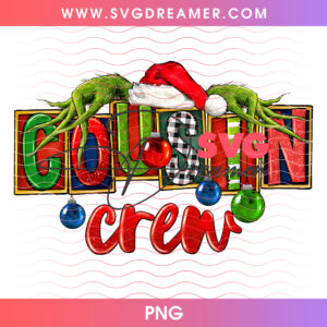 Cousin Crew Plaid Christmas Grinch Hands Png PNG