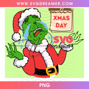 Crying Santa Grinch Xmas Day Meme Tumbler Wrap 20oz PNG