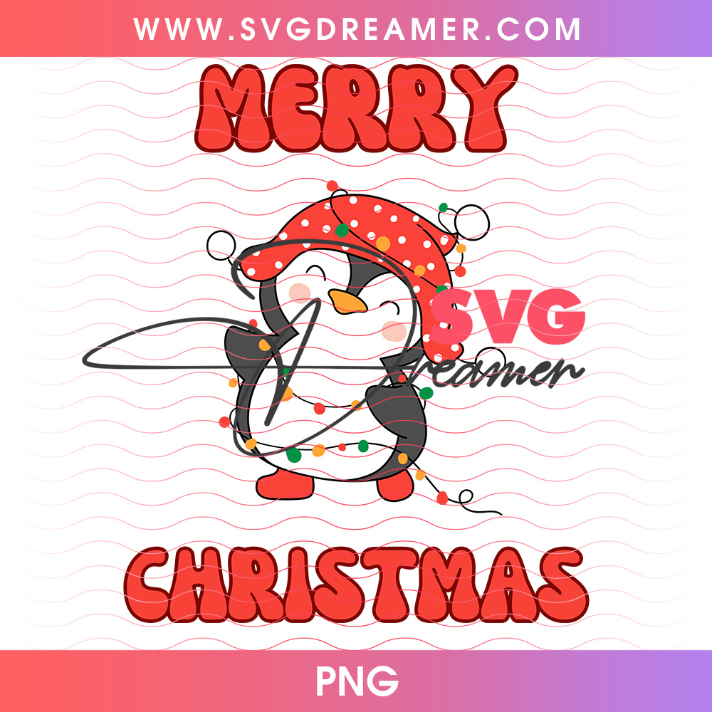 Cute Penguin Tangled In Christmas Lights Polka Dot Beanie PNG, Merry Christmas Holiday Winter Animal PNG Shirt Design 2 Cute Penguin Tangled In Christmas Lights Polka Dot Beanie PNG, Merry Christmas Holiday Winter Animal PNG Shirt Design
