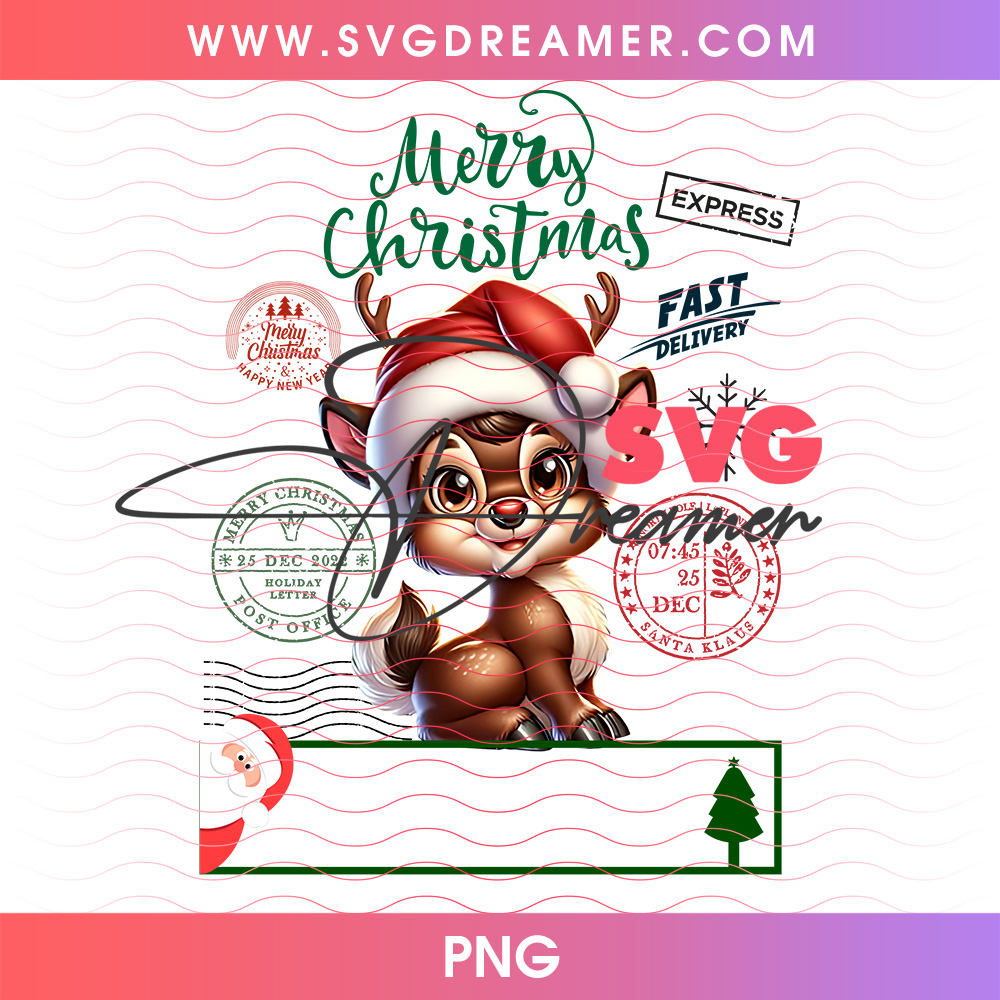 Cute Puppy Wearing Santa Hat Express Delivery Png PNG 2 Cute Puppy Wearing Santa Hat Express Delivery Png PNG