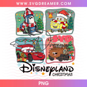 Disney Cars Christmas Lightning McQueen Mater Holiday PNG, Radiator Springs Winter Christmas PNG Shirt Design