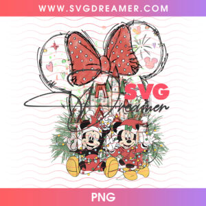 Disney Christmas Castle Sketch Ears Holiday Lights PNG, Mickey Minnie Castle Christmas Lights PNG Shirt Design