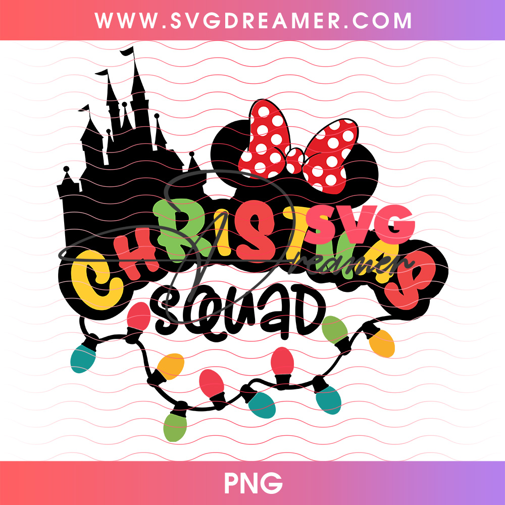 Disney Christmas Squad Castle Minnie Polka Dot Bow PNG 2 Disney Christmas Squad Castle Minnie Polka Dot Bow PNG