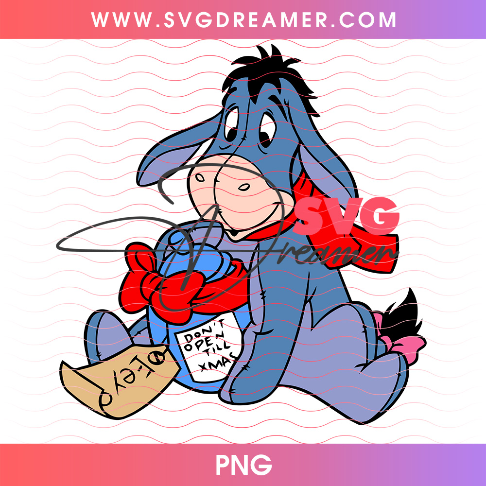 Eeyore Dont Open Till Xmas Gift Christmas PNG, Cute Eeyore Honey Jar Present PNG Shirt Design 2 Eeyore Dont Open Till Xmas Gift Christmas PNG, Cute Eeyore Honey Jar Present PNG Shirt Design