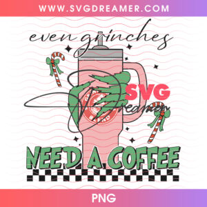 Even Grinches Need A Coffee Stanley Tumbler Png PNG