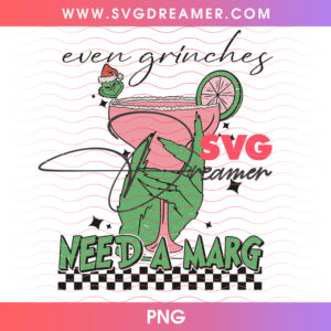 Even Grinches Need A Marg Margarita Cocktail Png PNG