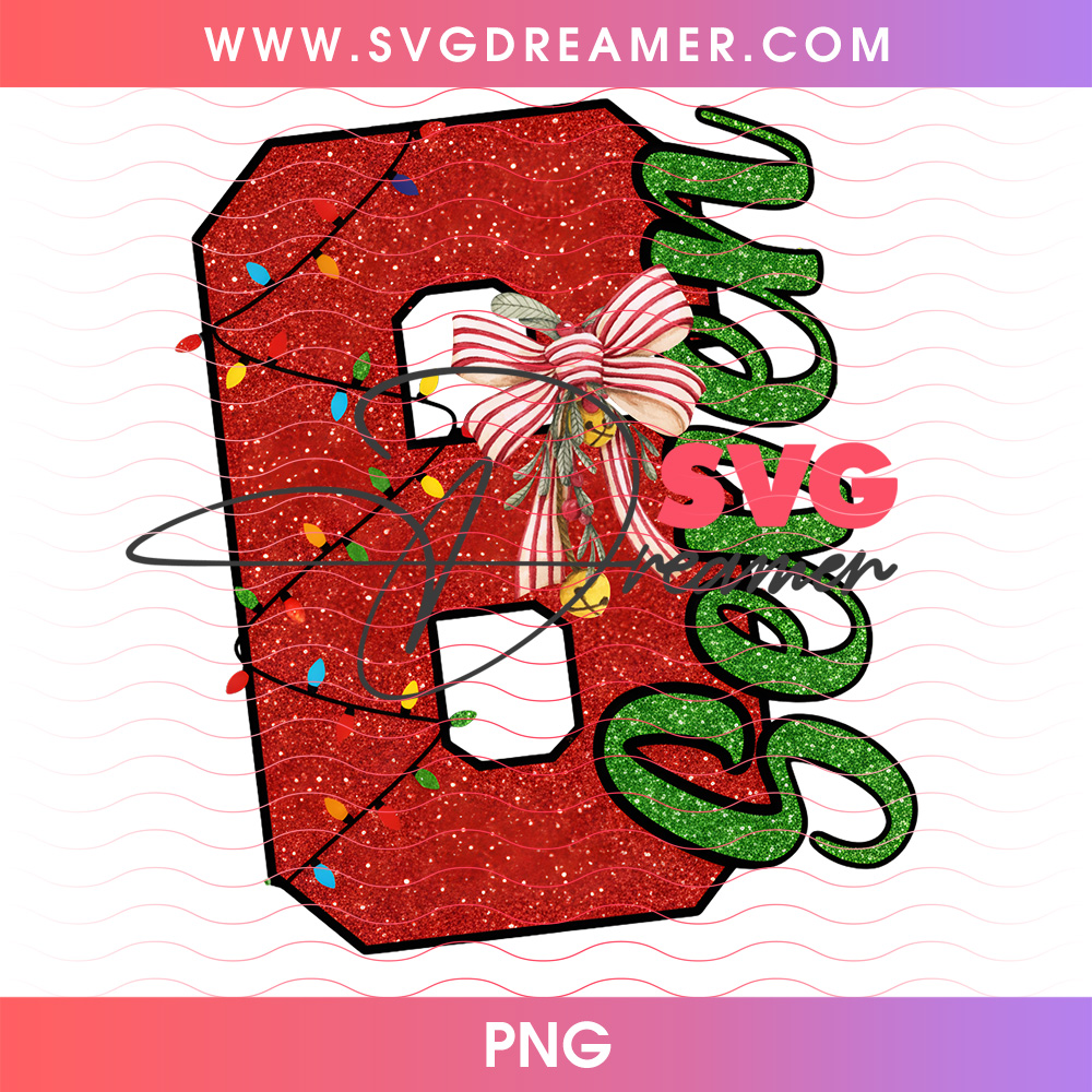 Glitter Christmas Bows And Bells Six Seven Holiday PNG 2 Glitter Christmas Bows And Bells Six Seven Holiday PNG
