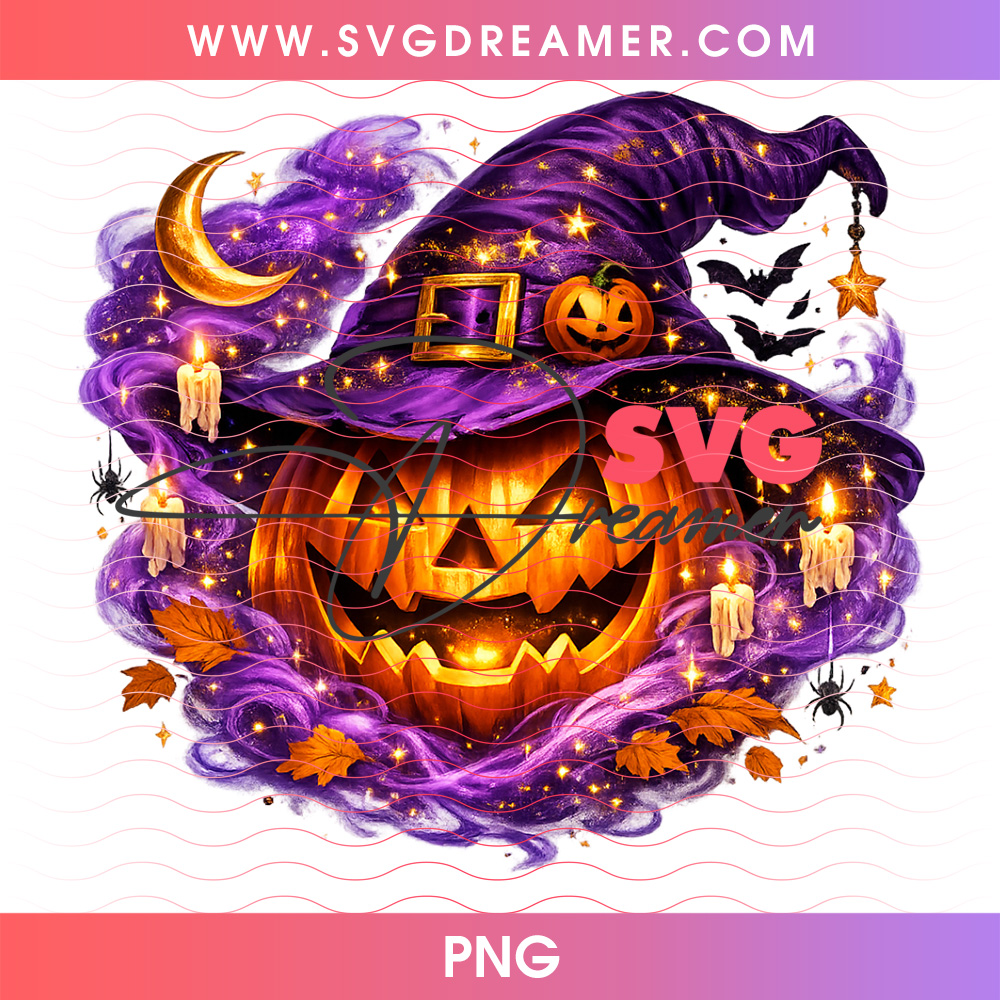 Glowing Jack O Lantern Witch Hat Magic Crystals Crescent Moon PNG, Enchanted Halloween Night Purple Wizard Pumpkin PNG Shirt Design 2 Glowing Jack O Lantern Witch Hat Magic Crystals Crescent Moon PNG, Enchanted Halloween Night Purple Wizard Pumpkin PNG Shirt Design