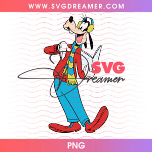 Goofy Christmas Caroler Singing Holiday Carol PNG