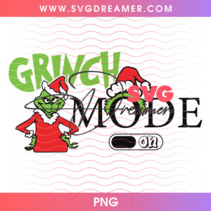 Grinch Mode On Toggle Switch Christmas Png PNG