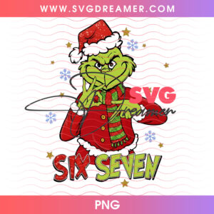 Grinch Santa Christmas Six Seven Hand Sign PNG