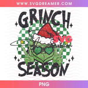 Grinch Season Green Glitter Sunglasses Png PNG